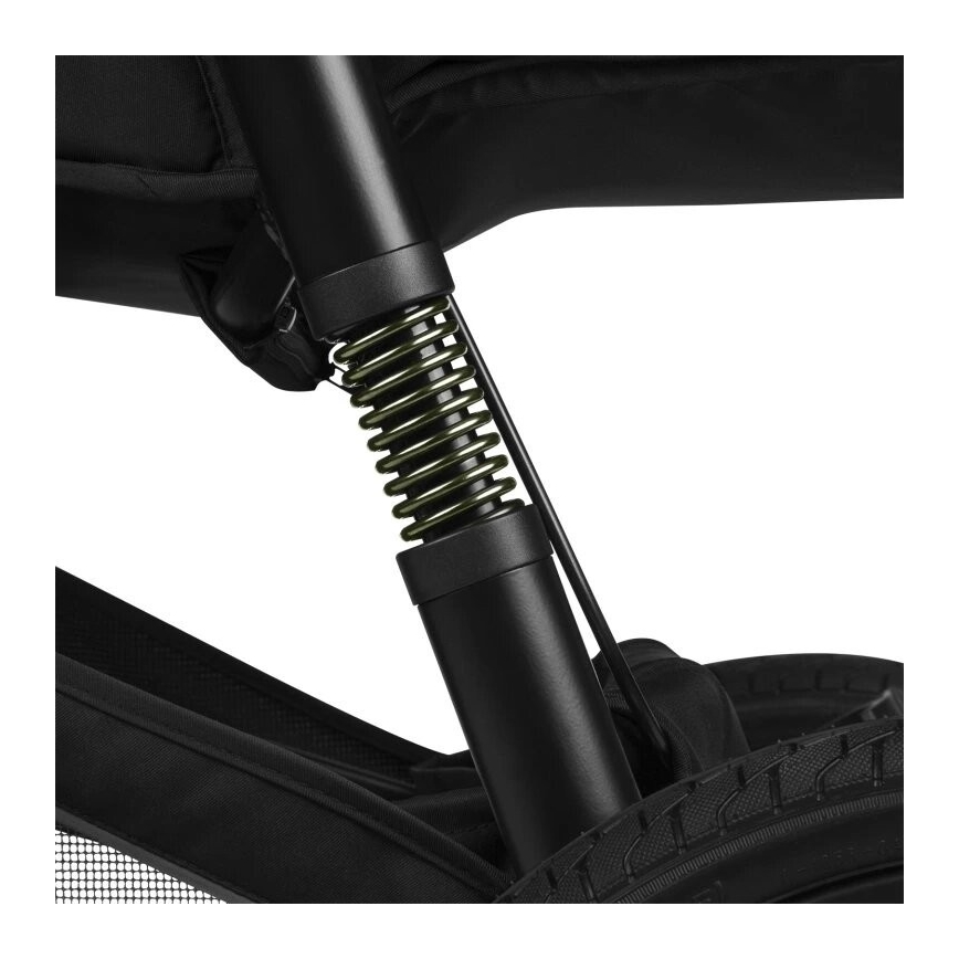 Lionelo - Детска количка AZURA черен/зелен