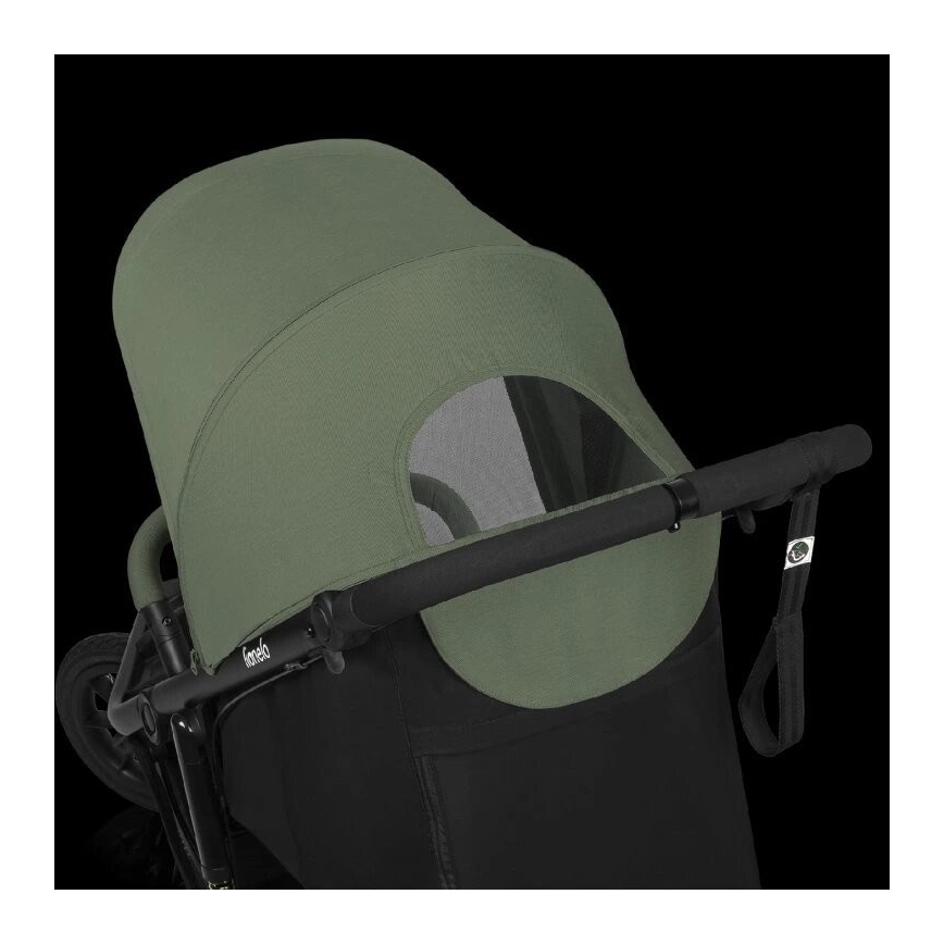 Lionelo - Детска количка AZURA черен/зелен