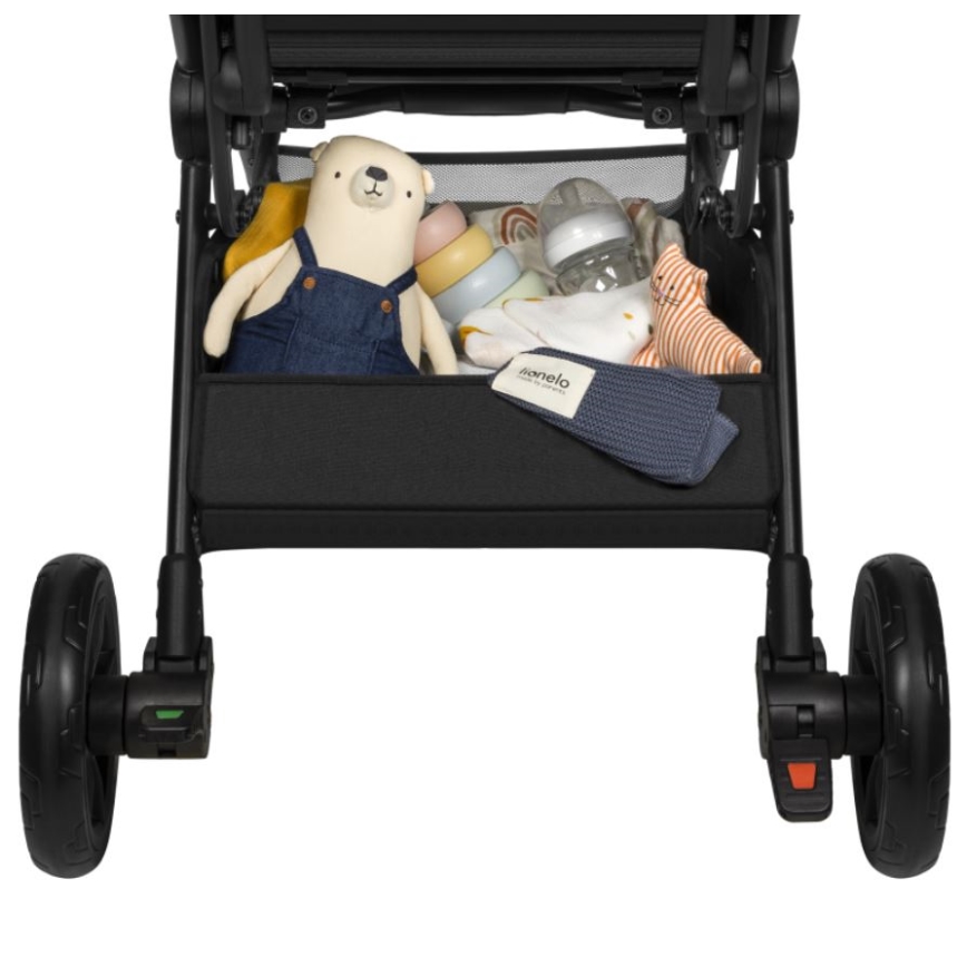 Lionelo - Детска количка CLOE черен/сив