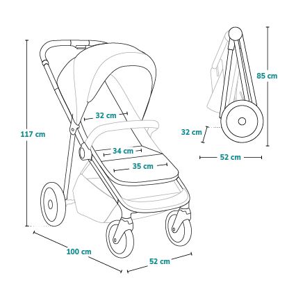 Lionelo - Детска количка EMMA ONE бежов