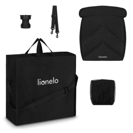 Lionelo - Детска количка CLOE черен/сив