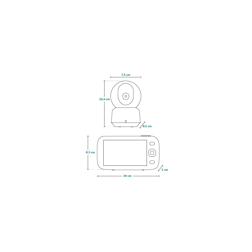 Lionelo - Детски бебефон с монитор BABYLINE 9.1 5V 3600 mAh