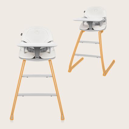 Lionelo - Детски стол за хранене 2 в 1 DALIA бял/сив