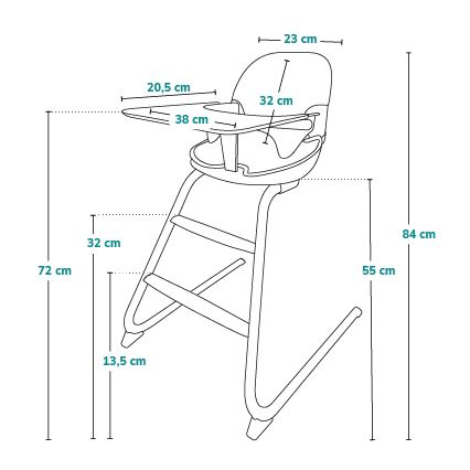 Lionelo - Детски стол за хранене 2 в 1 DALIA бял/сив