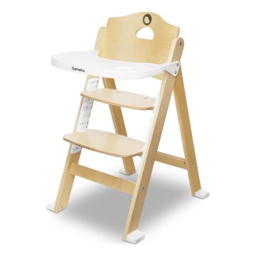 Lionelo - Детски стол за хранене 3 в 1 FLORIS White Natural