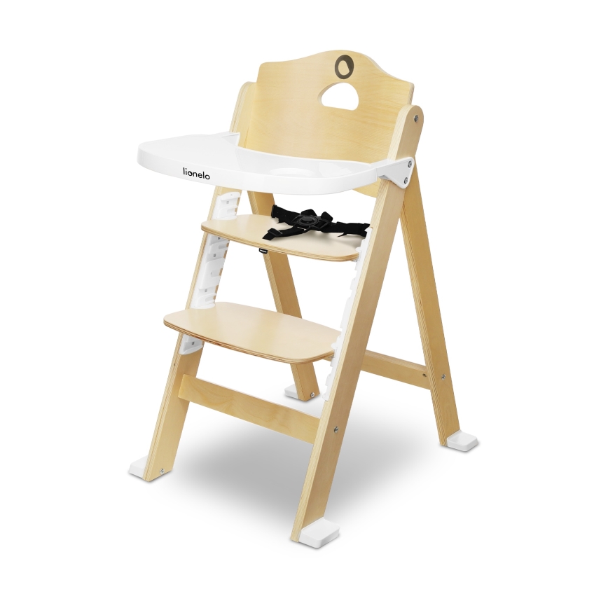 Lionelo - Детски стол за хранене 3 в 1 FLORIS White Natural