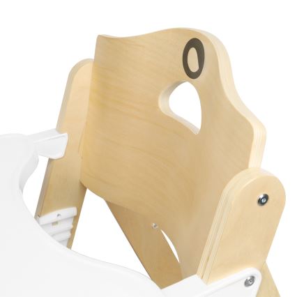 Lionelo - Детски стол за хранене 3 в 1 FLORIS White Natural