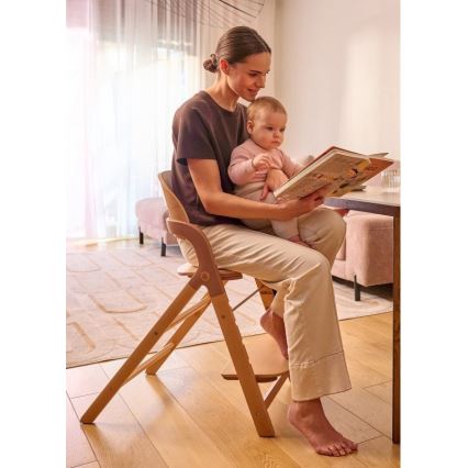 Lionelo - Детски стол за хранене 3 в 1 MEGAN, сив дървен ефект