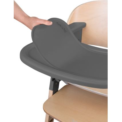 Lionelo - Детски стол за хранене 3 в 1 MEGAN, сив дървен ефект