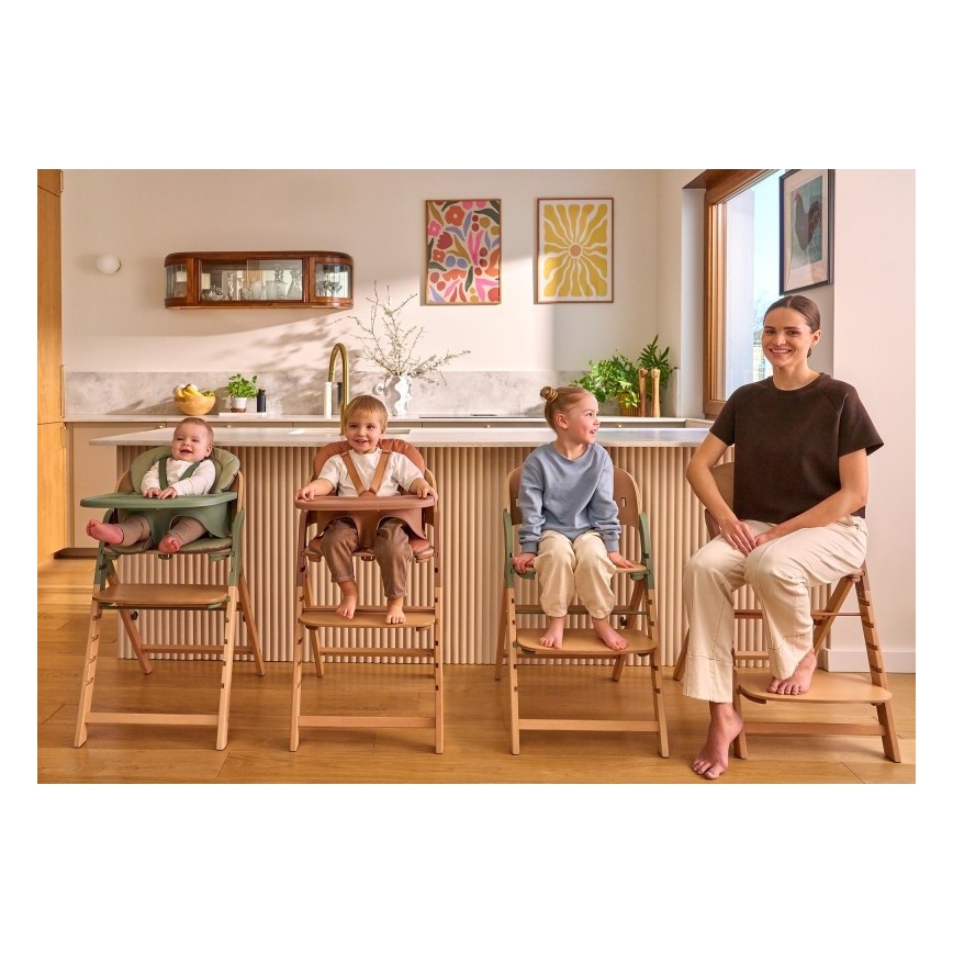 Lionelo - Детски стол за хранене 3 в 1 MEGAN Сиво дърво