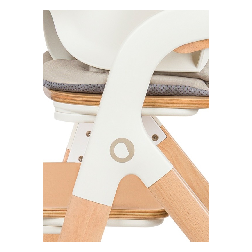 Lionelo - Детски стол за хранене 3 в 1 MEGAN в бял дървесен декор