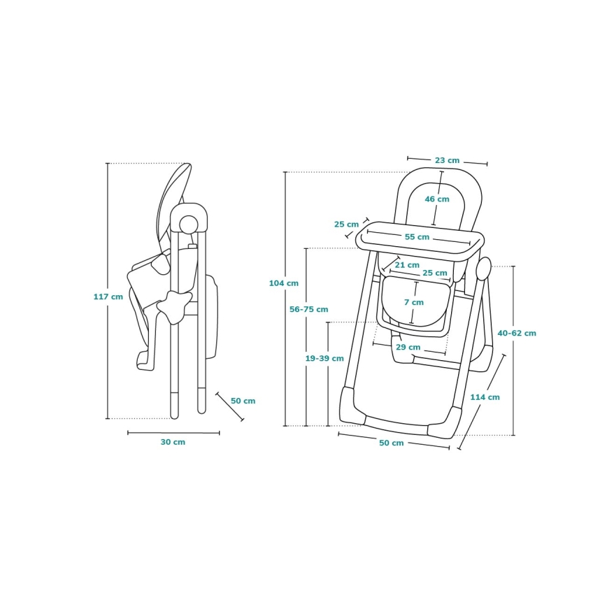 Lionelo - Детски стол за хранене LINN PLUS бял/бежов
