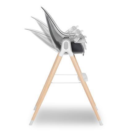 Lionelo - Детски стол за хранене MAYA White бук