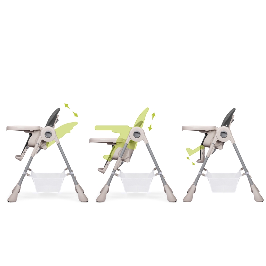 Lionelo - Детски стол за хранене ZANNA, сив