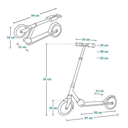 Lionelo - Детски скутер LUCA черен