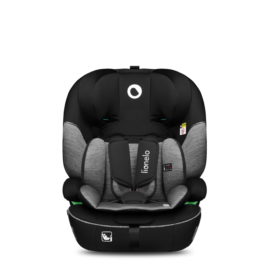 Lionelo - Детско автокресло LEVI i-Size 76-150 cm Черно/Сиво