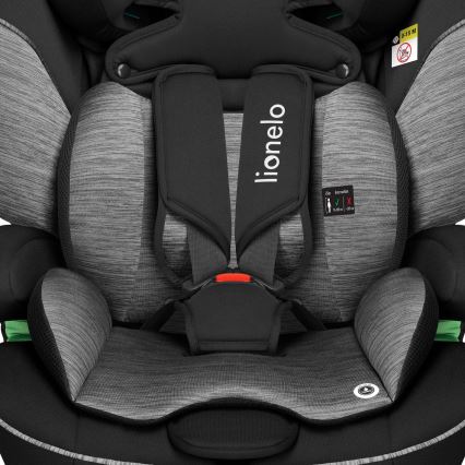 Lionelo - Детско автокресло LEVI i-Size 76-150 cm Черно/Сиво