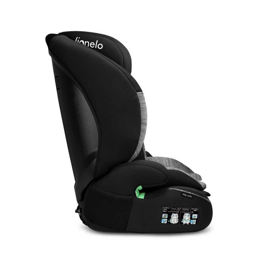 Lionelo - Детско автокресло LEVI i-Size 76-150 cm Черно/Сиво