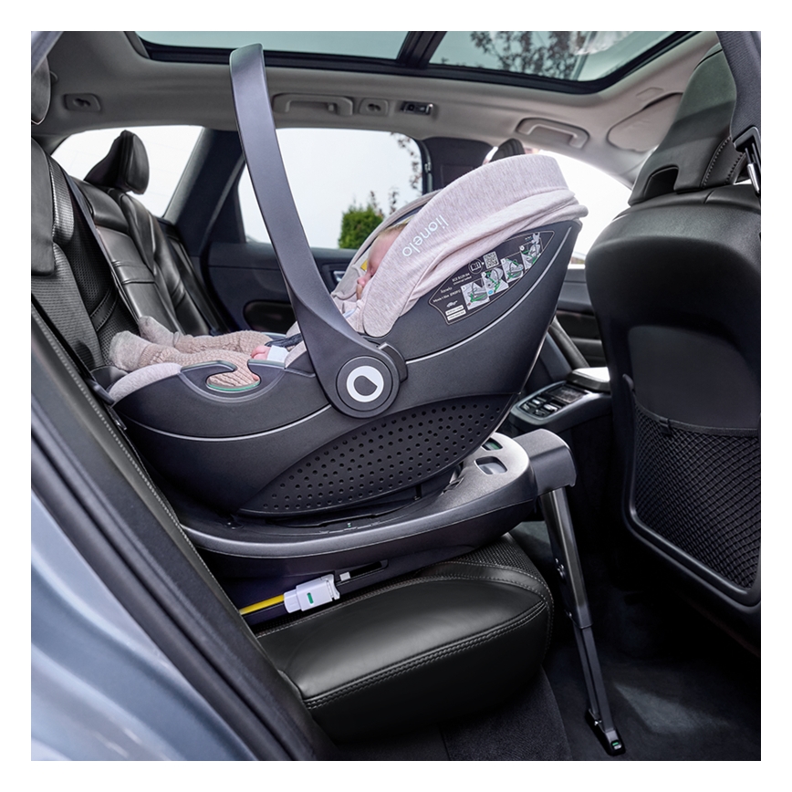 Lionelo - Детско автокресло с въртяща се база MOXIE SET i-Size 40-87 см, розово-лилаво