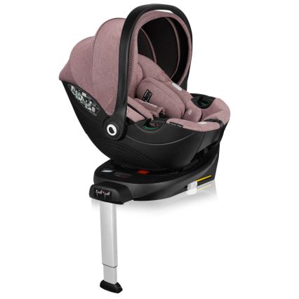 Lionelo - Детско автокресло с въртяща се база MOXIE SET i-Size 40-87 см, розово-лилаво