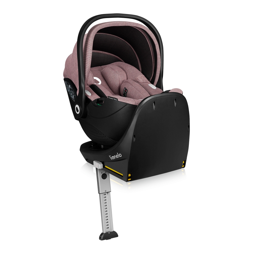 Lionelo - Детско автокресло с въртяща се база MOXIE SET i-Size 40-87 см, розово-лилаво