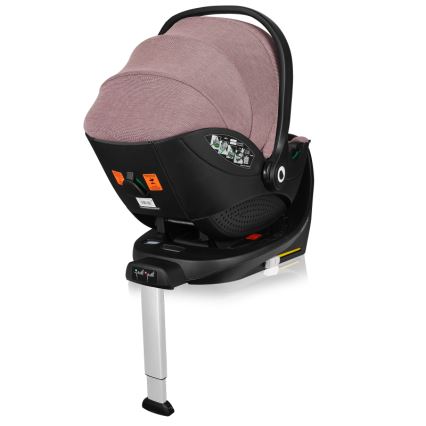 Lionelo - Детско автокресло с въртяща се база MOXIE SET i-Size 40-87 см, розово-лилаво