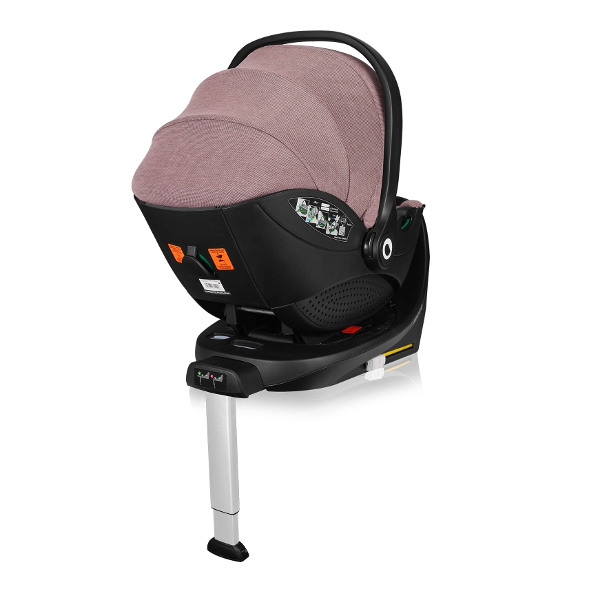 Lionelo - Детско автокресло с въртяща се база MOXIE SET i-Size 40-87 см, розово-лилаво