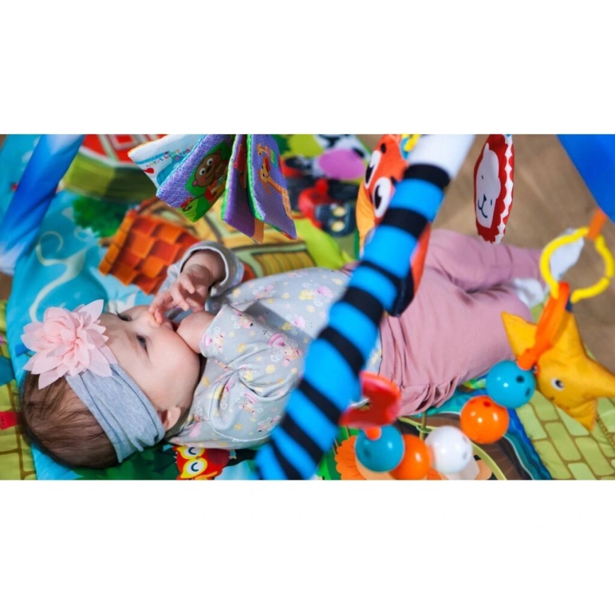 Lionelo - Детско игрално килимче с къщичка AGNES PLUS