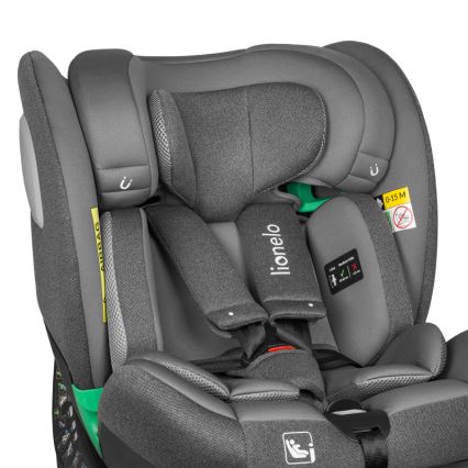 Lionelo - Детско столче за автомобил с въртяща се база BRAAM i-Size 40-150 cm каменосиво