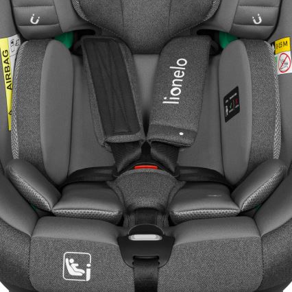 Lionelo - Детско столче за автомобил с въртяща се база BRAAM i-Size 40-150 cm каменосиво