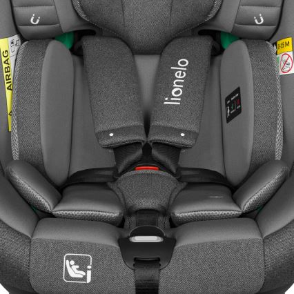 Lionelo - Детско столче за автомобил с въртяща се база BRAAM i-Size 40-150 cm каменосиво