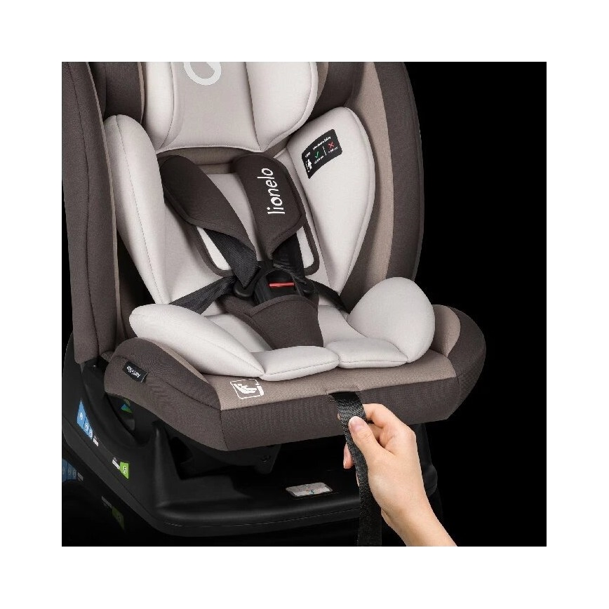 Lionelo - Детско столче за кола AART i-Size 40-150 см кафяво/кремаво