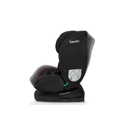 Lionelo - Детско столче за кола BASTIAAN i-Size 40-150 см черно/червено