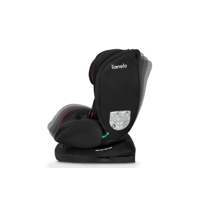 Lionelo - Детско столче за кола BASTIAAN i-Size 40-150 см черно/червено