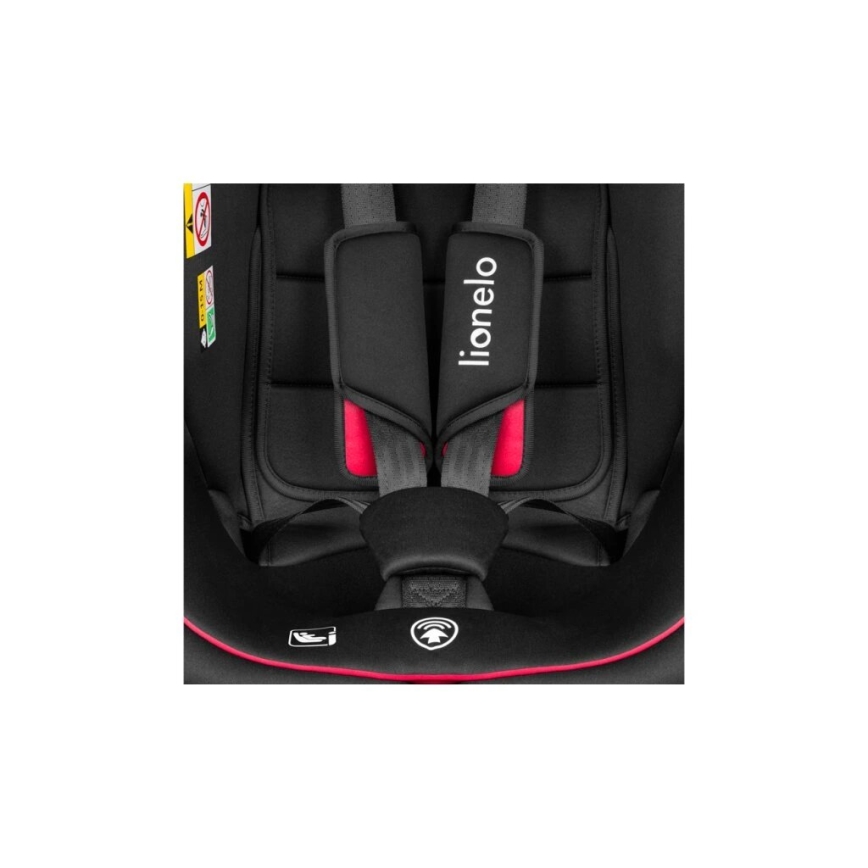 Lionelo - Детско столче за кола BASTIAAN i-Size 40-150 см черно/червено