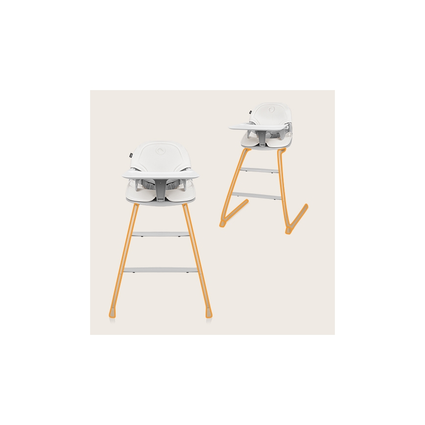 Lionelo - Детско столче за хранене 2в1 DALIA бял/сив