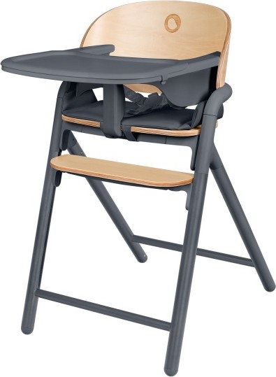 Lionelo - Детско столче за хранене 3 в 1 CELIA Сиво дърво