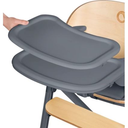Lionelo - Детско столче за хранене 3 в 1 CELIA Сиво дърво