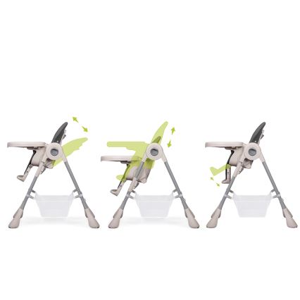 Lionelo - Детско столче за хранене ZANNA сив