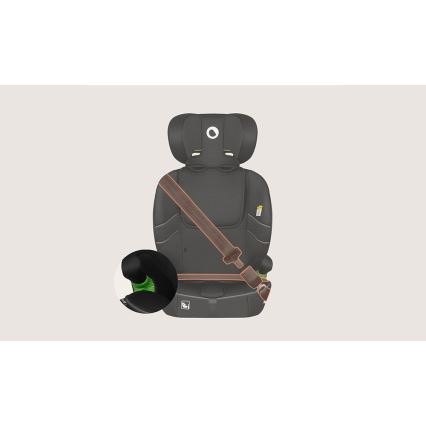 Lionelo - Детско столче за кола BILLY i-Size 76–150 cm, черен карбон