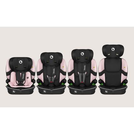 Lionelo - Детско столче за кола BILLY i-Size 76-150 cm Pink Baby