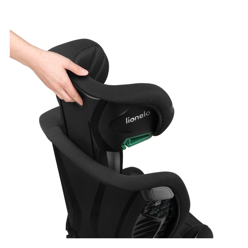 Lionelo - Детско столче за кола IGO i-Size 100–150 см Черен карбон