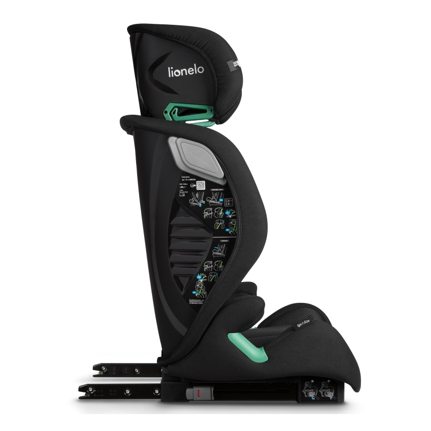 Lionelo - Детско столче за кола IGO i-Size 100–150 см Черен карбон