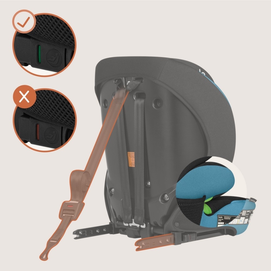 Lionelo - Детско столче за кола LEVI FIX i-Size 76-150 cm, кобалтово синьо