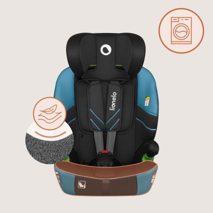 Lionelo - Детско столче за кола LEVI FIX i-Size 76-150 cm, кобалтово синьо