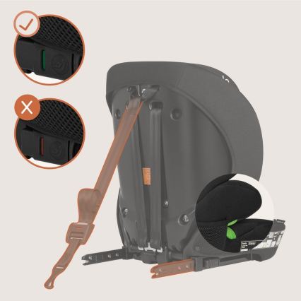 Lionelo - Детско столче за кола LEVI FIX i-Size 76-150 см, черен карбон