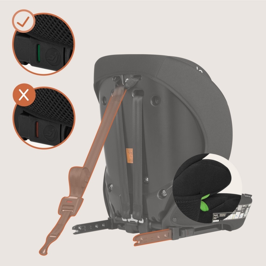 Lionelo - Детско столче за кола LEVI FIX i-Size 76-150 см, черен карбон