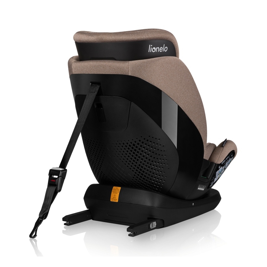 Lionelo - Детско столче за кола с база, завъртащо се LAVENDER i-Size 76-150 см бежово лате