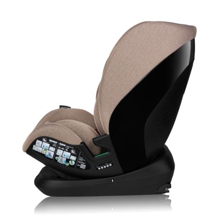 Lionelo - Детско столче за кола с въртяща се база LAVENDER i-Size 76-150 см бежово (Latte)