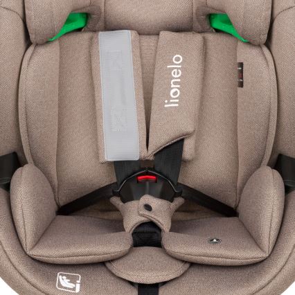 Lionelo - Детско столче за кола с въртяща се база LAVENDER i-Size 76-150 см бежово (Latte)